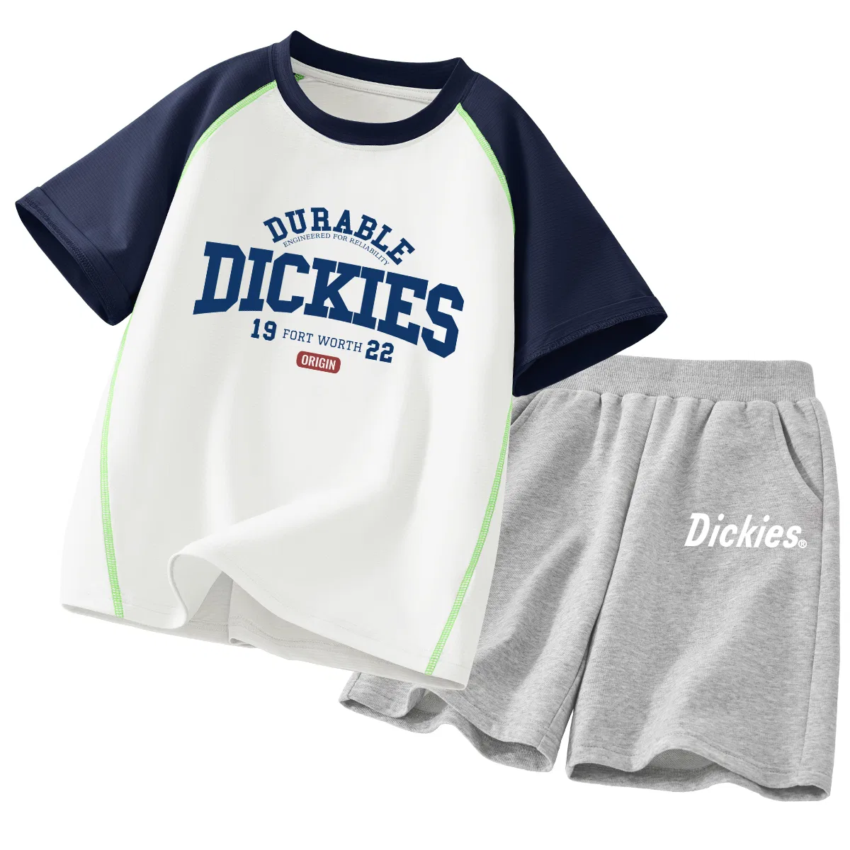 Детский спортивный комплект с круглым вырезом, S Academy Standard White+S B Slim Standard K Gray, Dickies, S Academy Standard White+S B Slim Standard K Gray