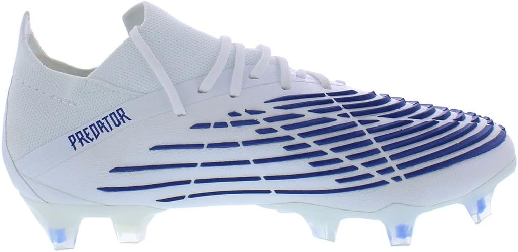 Кроссовки adidas Predator Edge.1 Low для твердых покрытий унисекс, белый/синий — фото 2