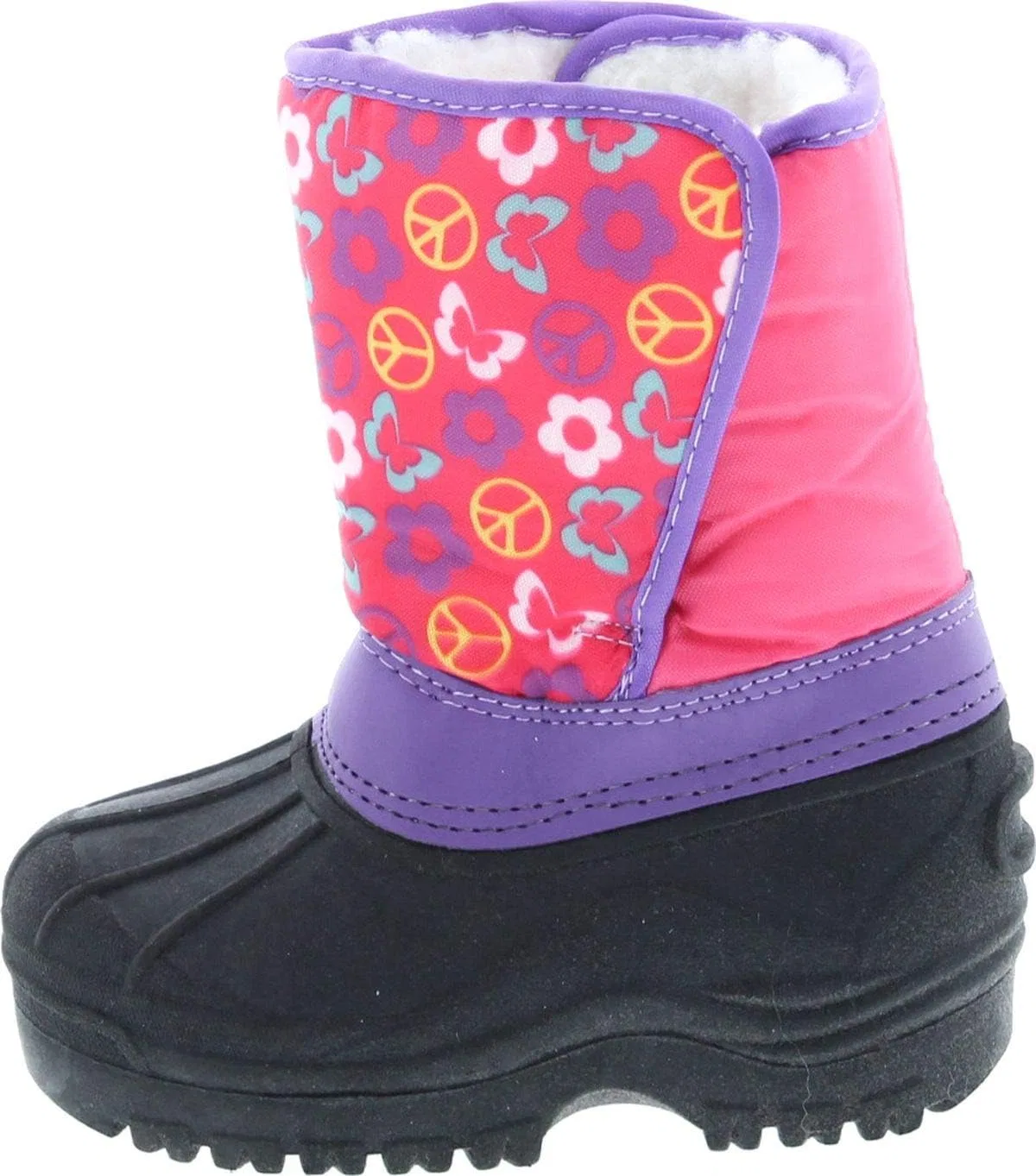 Детские зимние ботинки для девочек водонепроницаемые Static Footwear, Fuchsia Peace — фото 2
