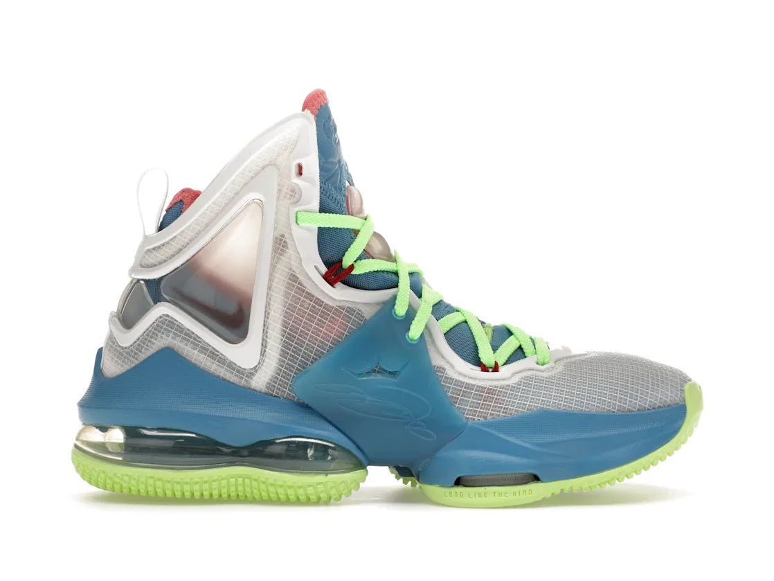 Детские кроссовки баскетбольные Nike LeBron 19, Dutch Blue/Pomegranate-Lime Glow-White