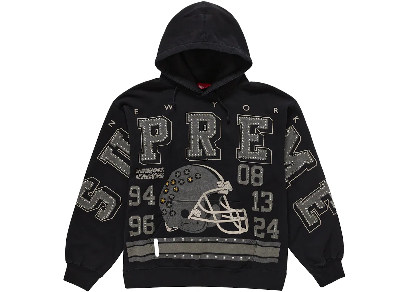 Мужской худи с шипами Supreme Champions Studded Hooded Sweatshirt Supreme, Black