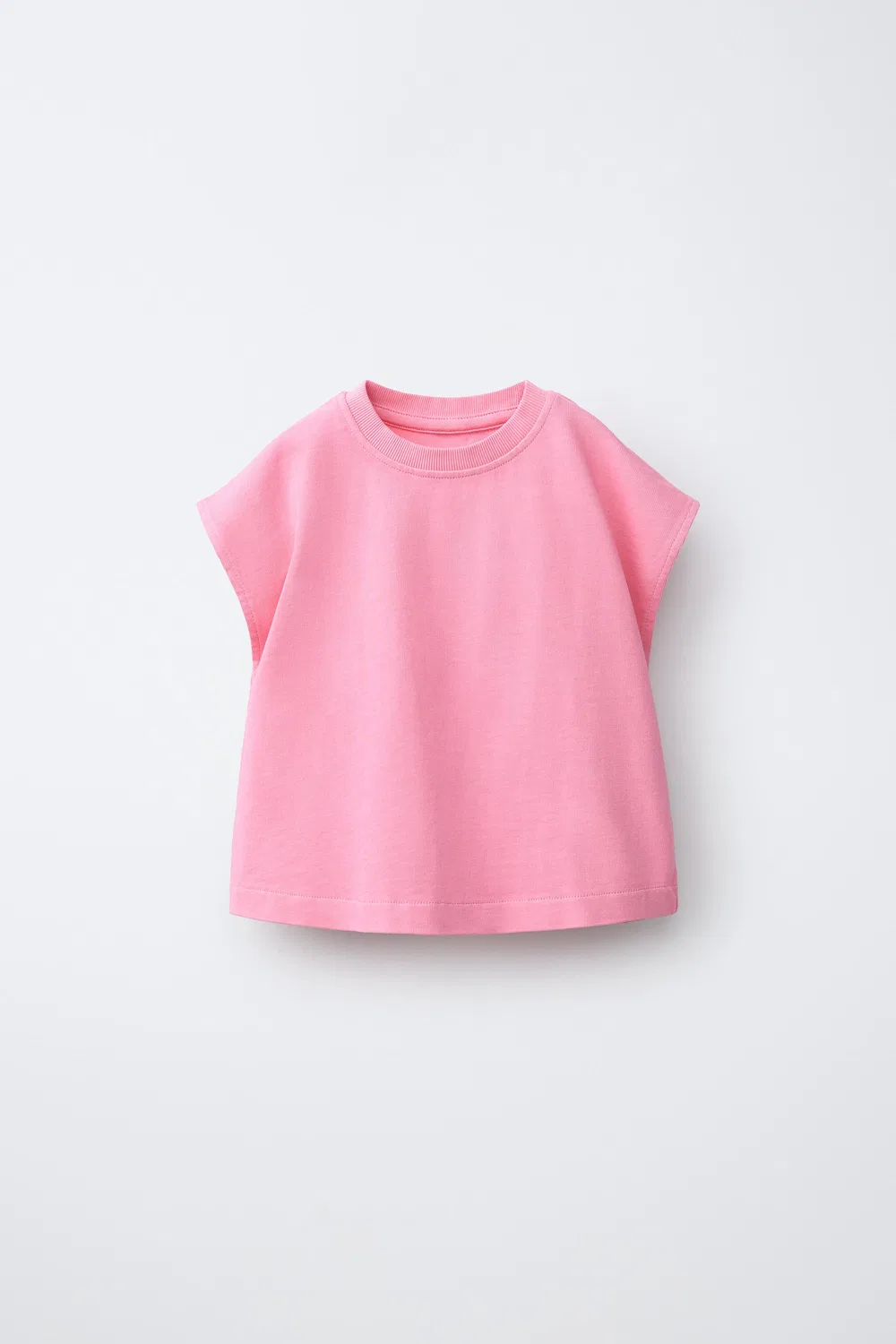 Простая футболка с этикеткой ZARA, Chalk Pink