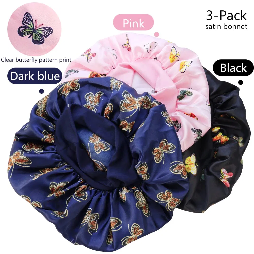Шапочка для душа Satin Bonnet, TCOTBE, 3 шт, 30 см, Black — фото 3