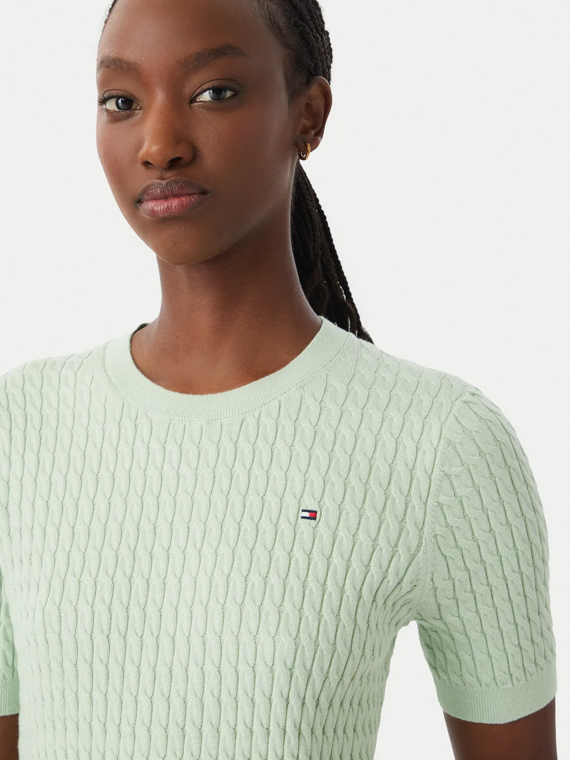 Женский пуловер стандартного кроя Tommy Hilfiger, светло-зеленый — фото 4