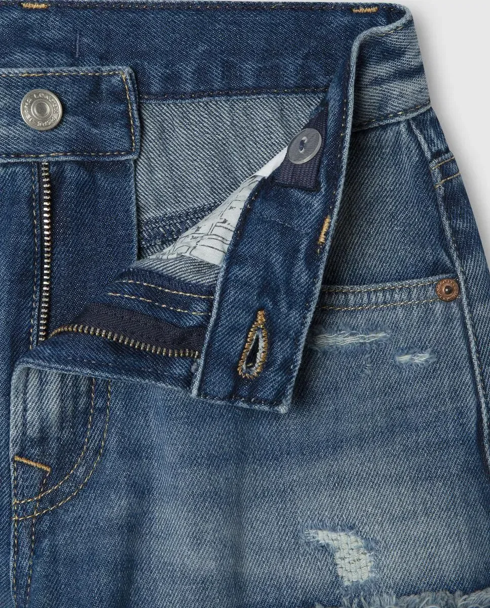 Детские джинсы для мальчиков с отделкой Loose Dan Heritage Pepe Jeans, Azul Índigo — фото 3