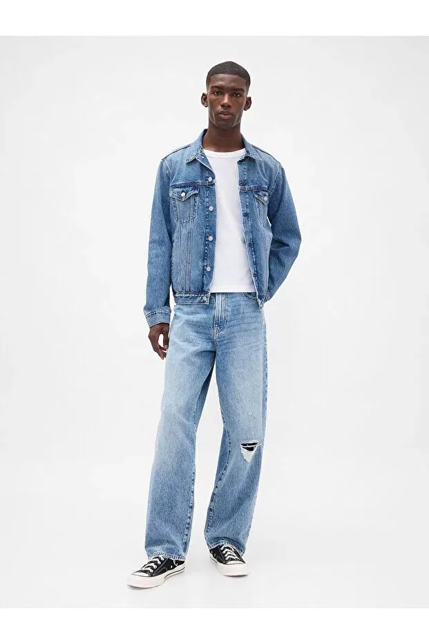 Мужские джинсовые брюки прямого кроя Gap, Blue-000