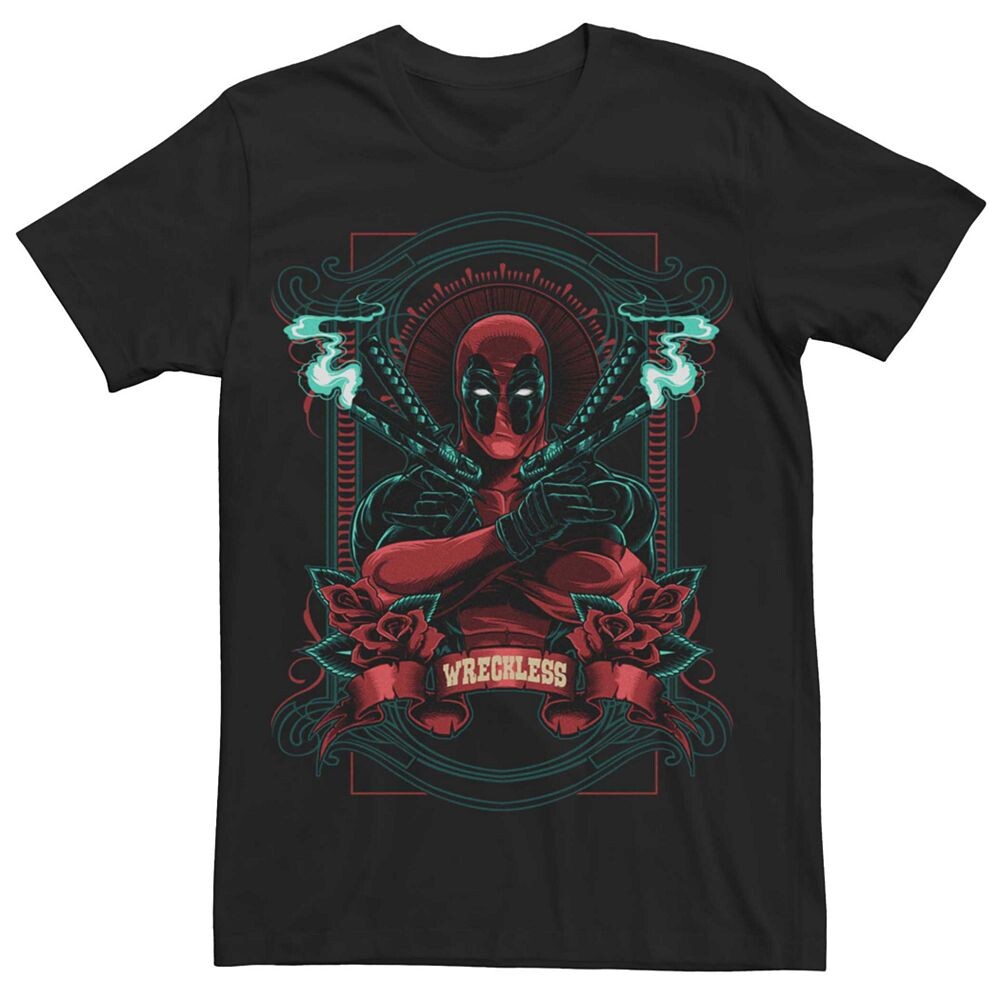 

Мужская футболка с плакатом Marvel Deadpool Wreckless Licensed Character, черный