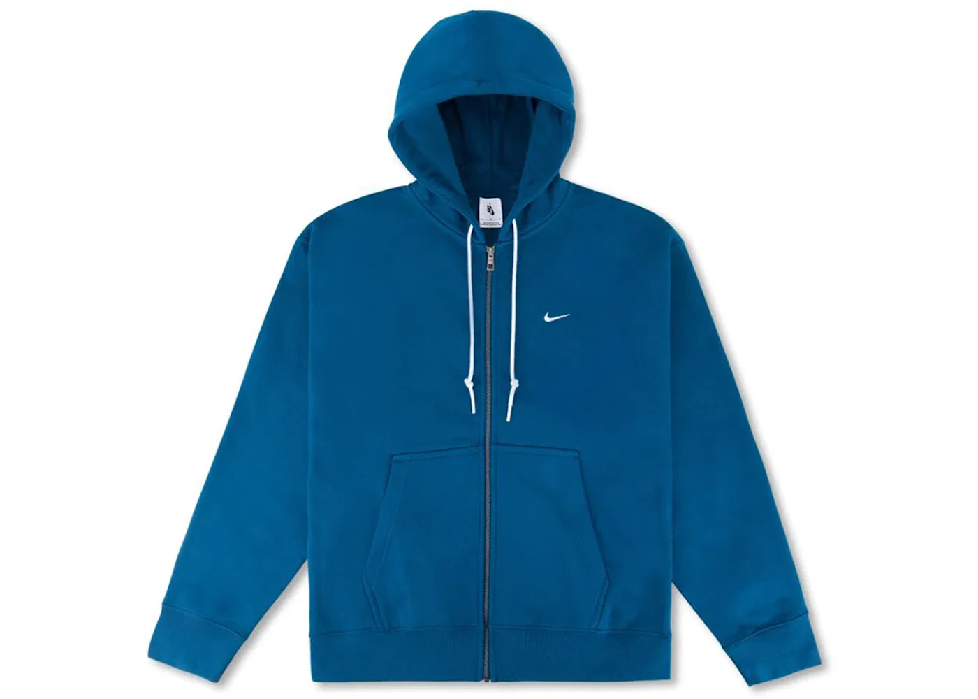Мужская худи на молнии с принтом Nike Solo Swoosh, Valerian Blue/White