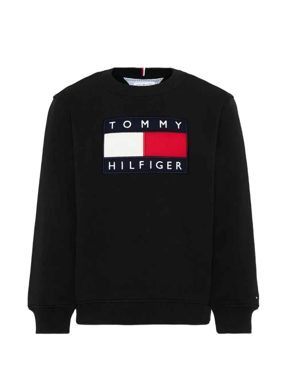 Свитшот с нашивкой-логотипом Tommy Hilfiger Junior, черный