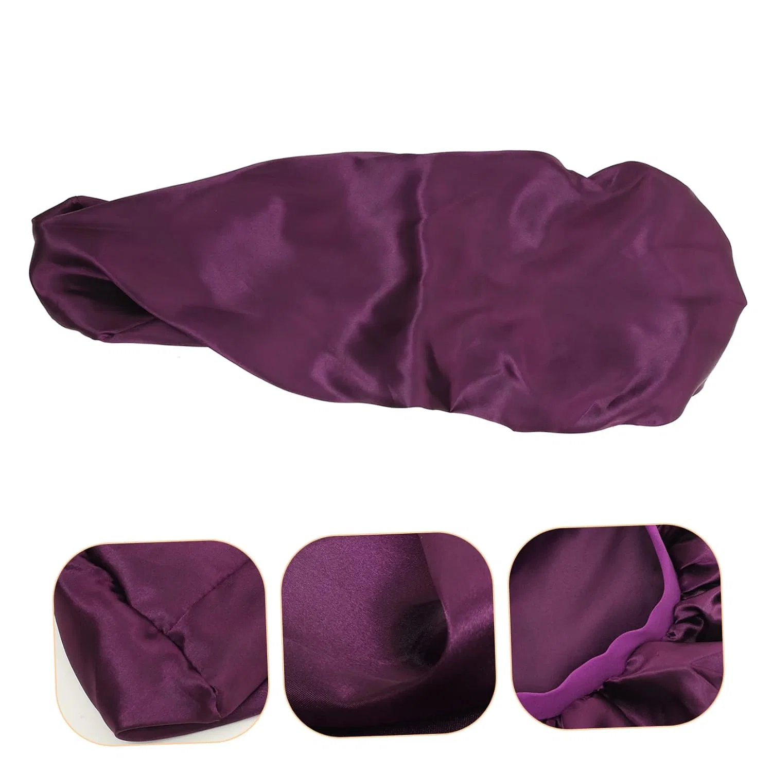 Шапочка для душа Satin, NIYANGLE, 1 шт, 69x29x0.1 см, Фиолетовый — фото 3