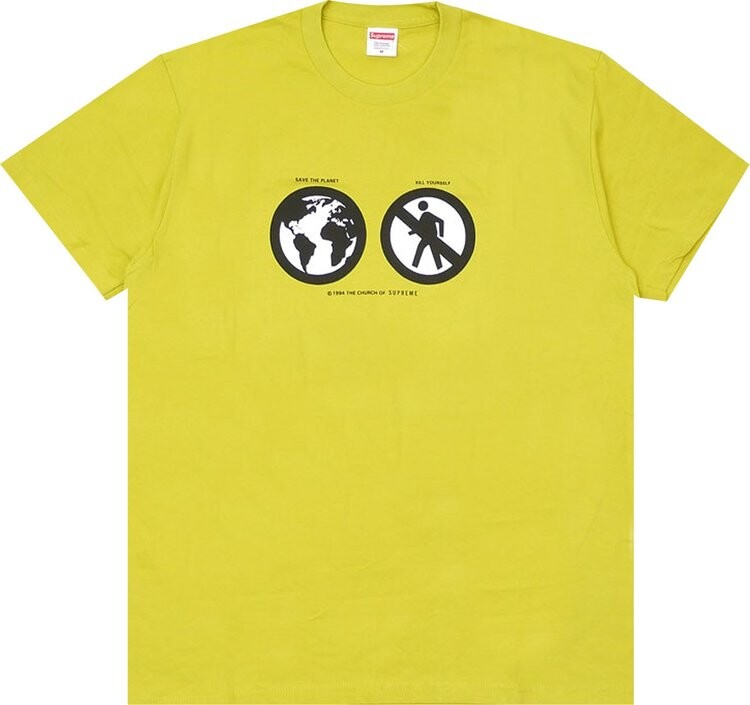 

Футболка Supreme Save The Planet Tee 'Sulfur', желтый