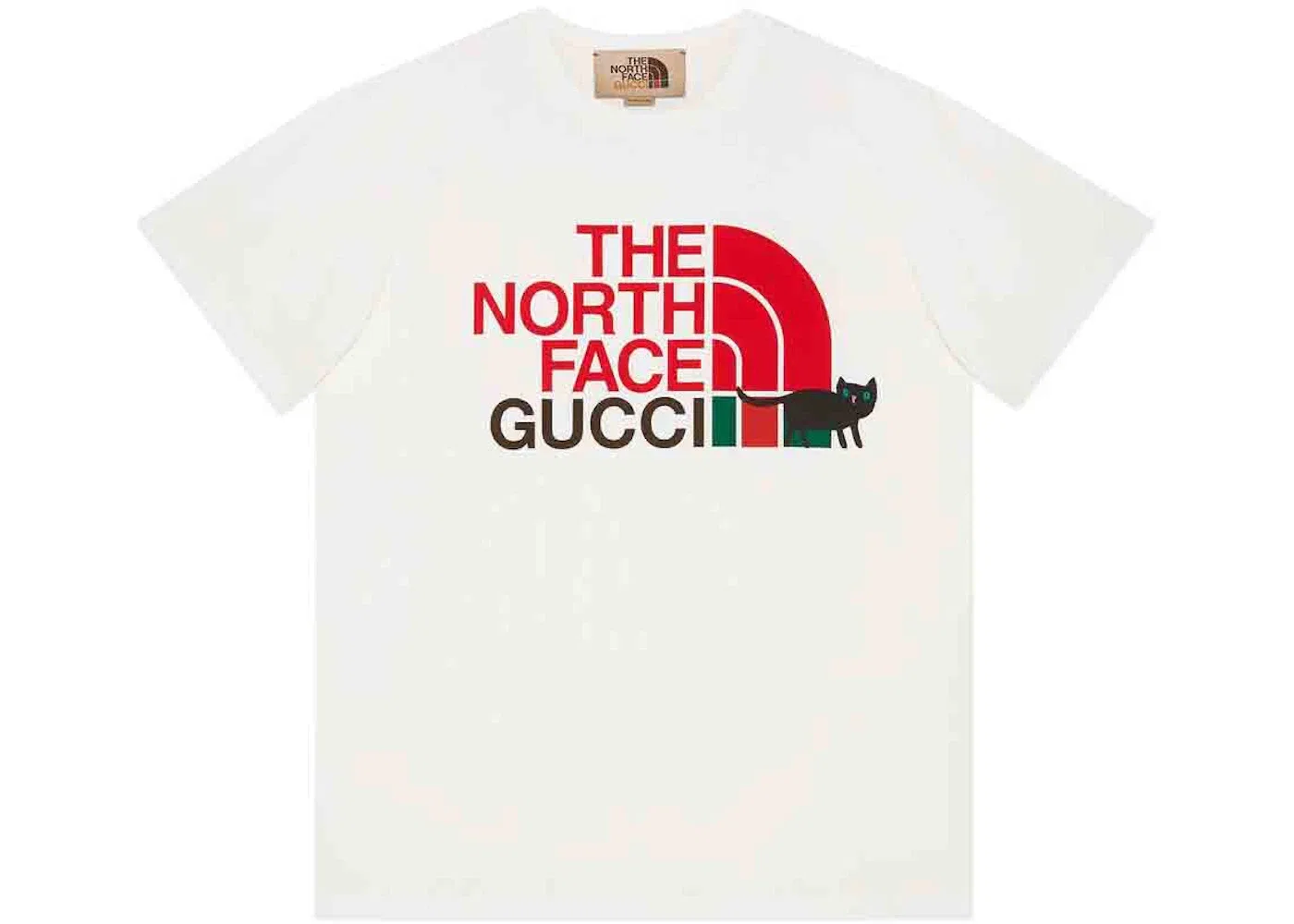 Мужская футболка с принтом Gucci x The North Face Gucci, Off-White