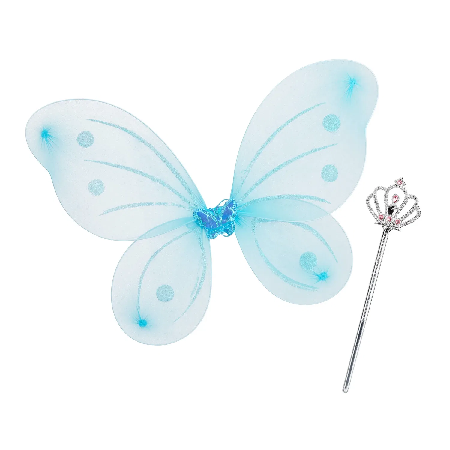 Детский костюм феи с крыльями Relaxdays, Blue/Silver