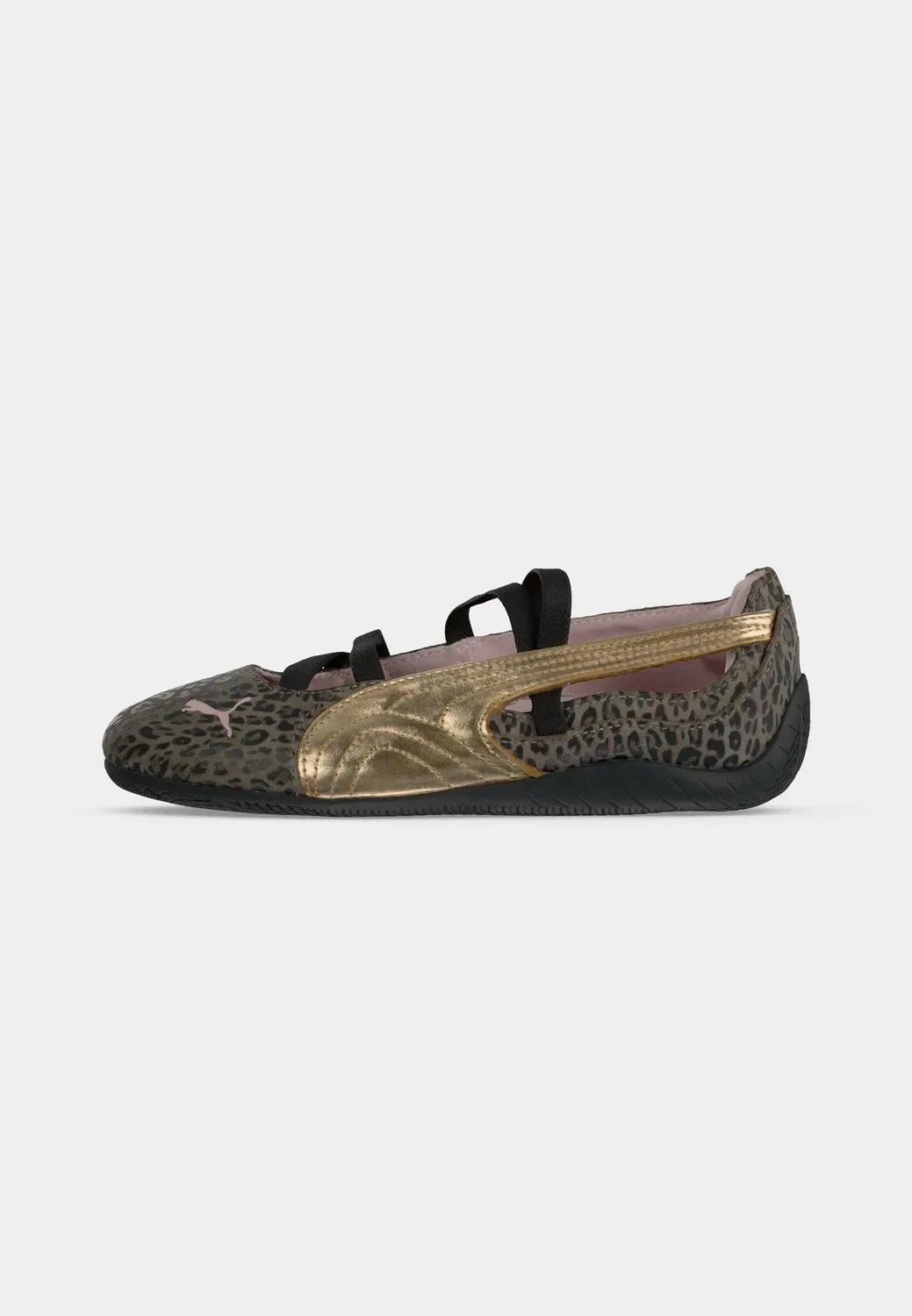 Балетки Speedcat leogirl jr с ремешком на щиколотке Puma, Matte Bronze/Gold-Coloured — фото 2