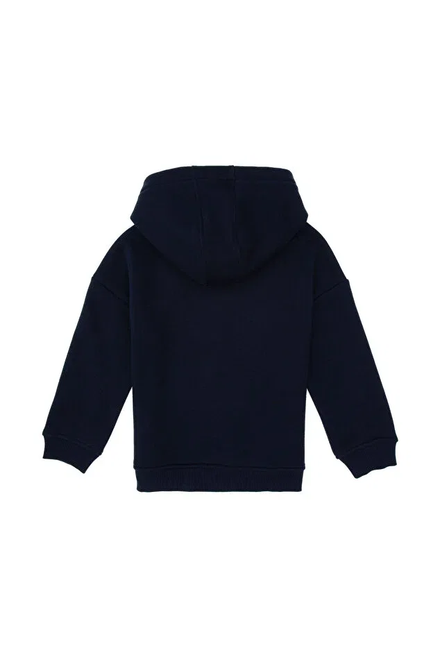 Детское худи для девочек с длинным рукавом U.S. Polo Assn., Navy Blue — фото 4
