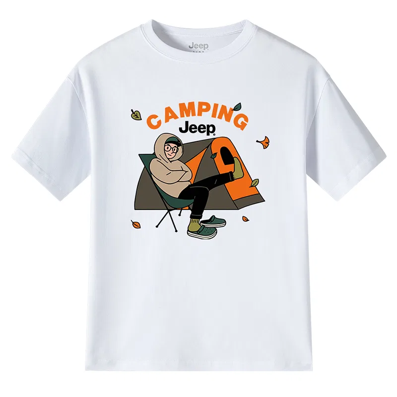 Детская футболка для девочек хлопковая Jeep, Clear Sky Pink — фото 3