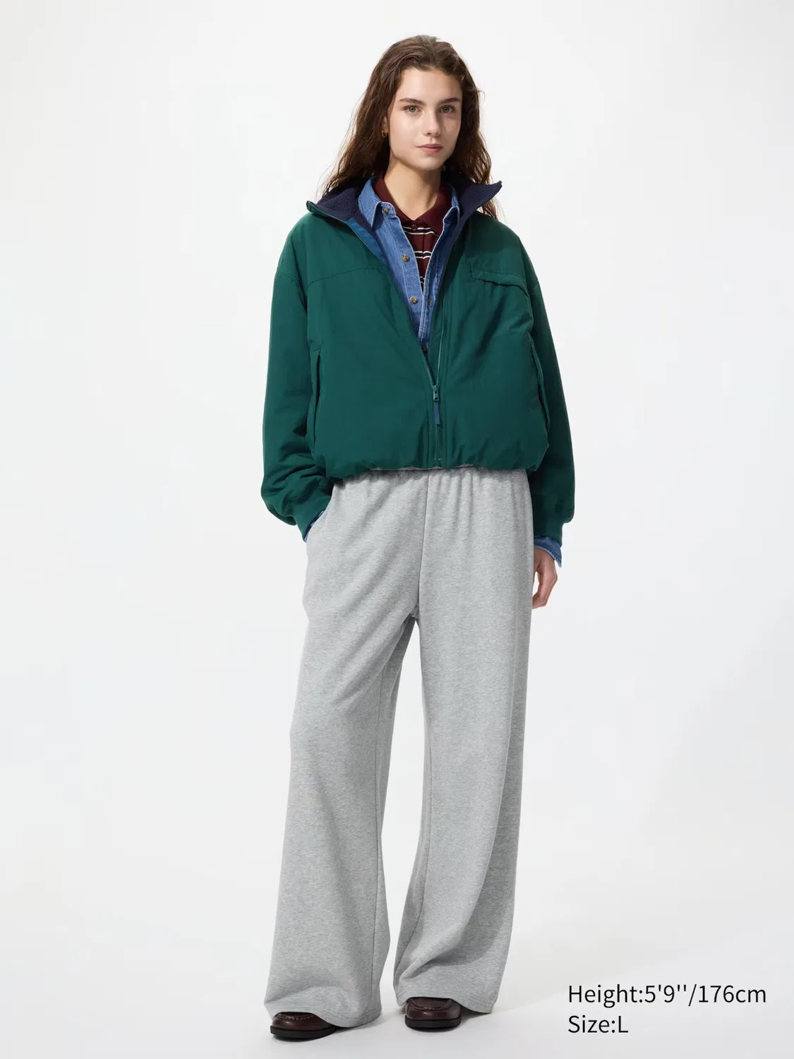 Блузон Uniqlo, с флисовой подкладкой, темно-синий — фото 2