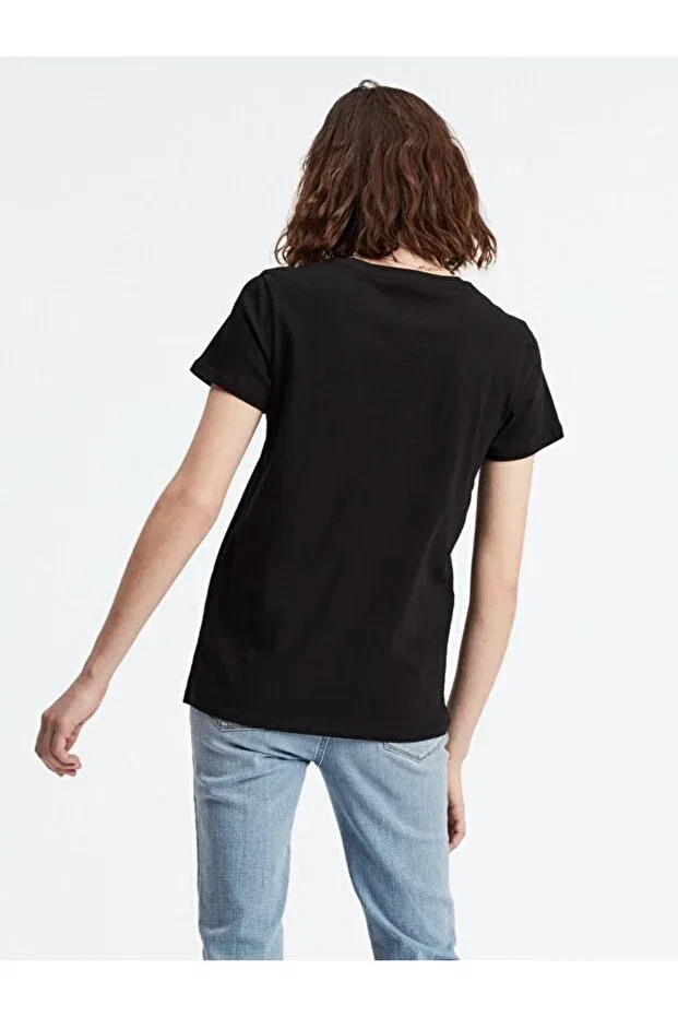 Женская футболка хлопковая Levi'S, Black — фото 2