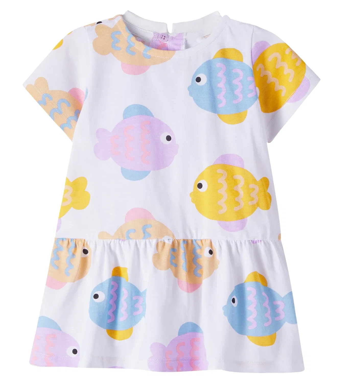 Комплект из двух детских платьев из хлопкового джерси с принтом Stella Mccartney Kids, черный