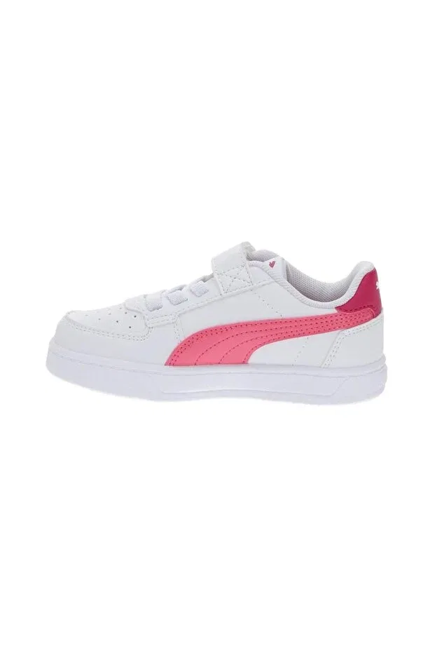 Детские кроссовки для девочек на липучке Puma, White-Pink — фото 2