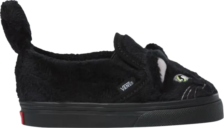 Кеды Vans Slip-On Velcro Toddler Cat, черный