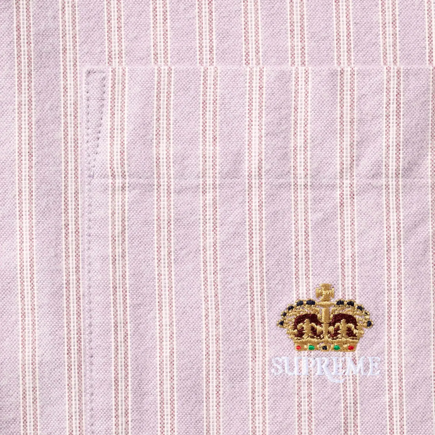 Рубашка свободного кроя Oxford Lavender Stripe Supreme, Lavender Stripe — фото 2