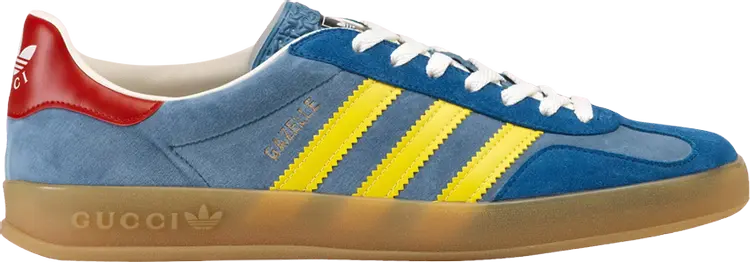 Кроссовки Adidas Adidas x Gucci Gazelle 'Light Blue Suede', синий — фото 2
