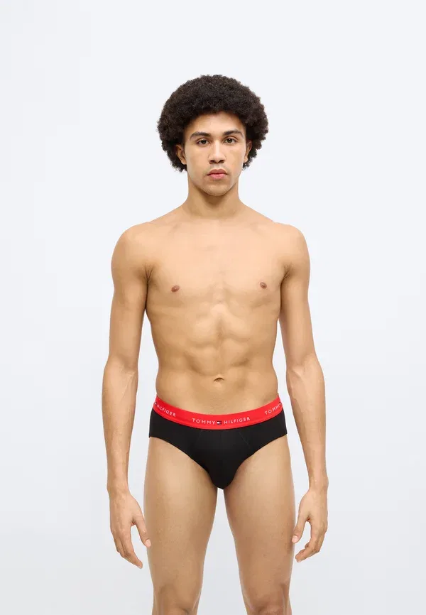 Боксеры из хлопка 3-pack signature repeat logo waistband briefs Tommy Hilfiger, Red/Sea/Raspberry Juice, красный/малиновый — фото 4