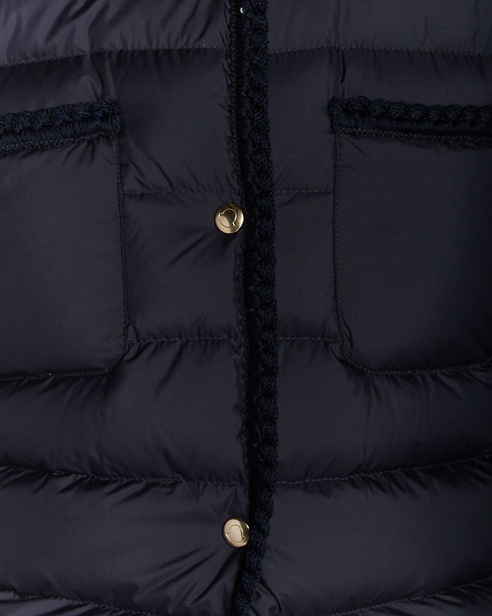 Стеганая куртка с плетеной отделкой Gencay Moncler, синий — фото 4