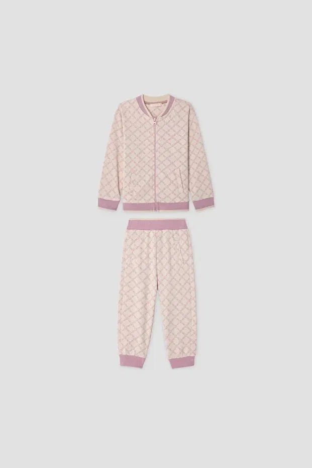 Детские свитшот для девочек с принтом Bg Store Baby Girl Patterned Tracksuit Top Gb Baby, Patterned — фото 4