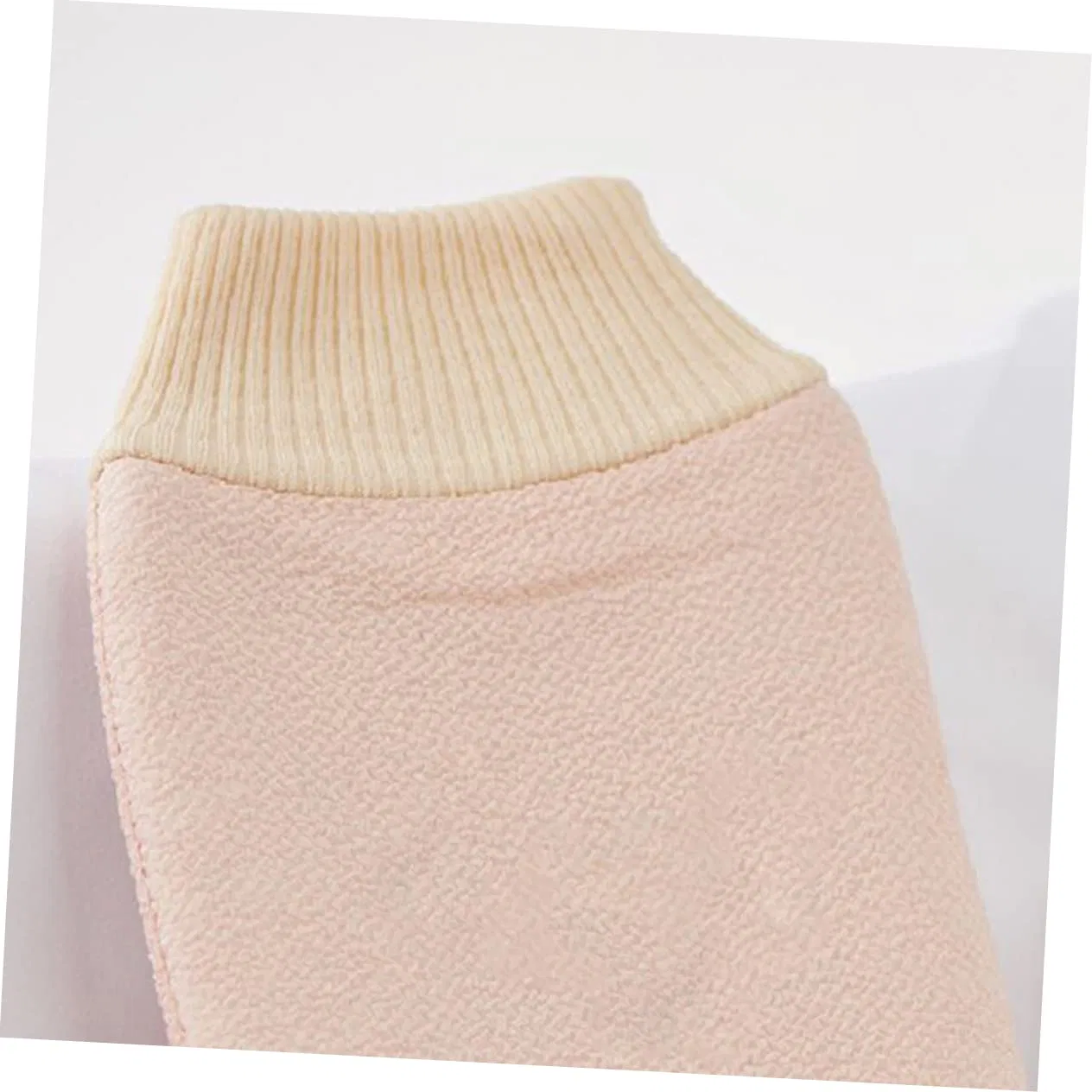 Мочалка для душа двойная двусторонняя Cotton, Mikinona, beige — фото 3