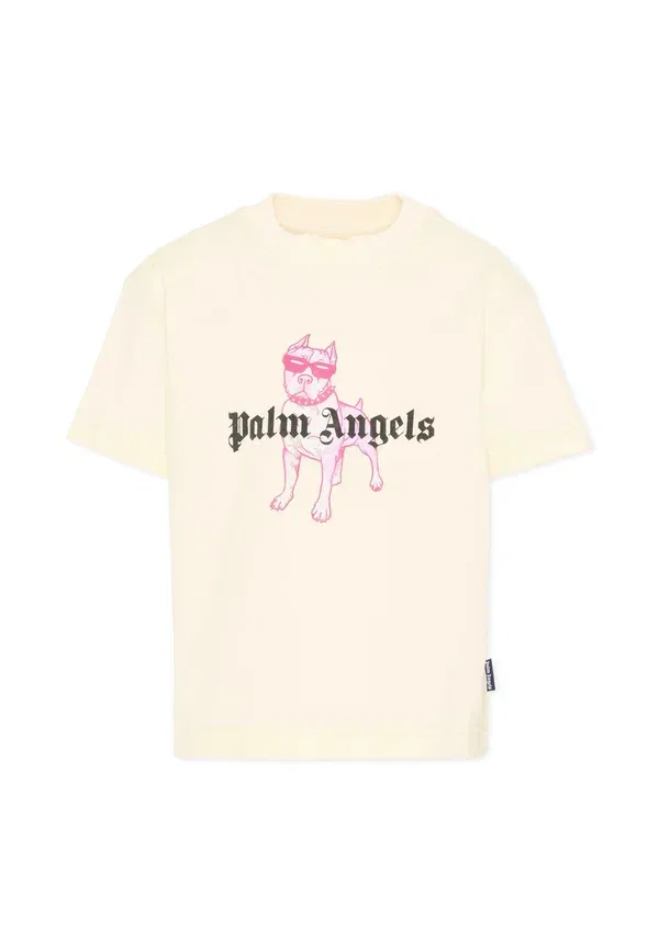 Футболка с принтом животных Palm Angels, Ivory, слоновая кость