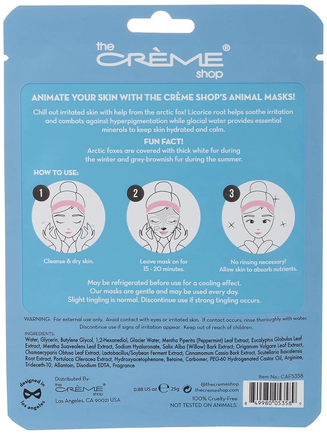 Гелевая маска для лица с гиалуроновой кислотой The Crème Shop, 25 г, Aloe Vera — фото 2