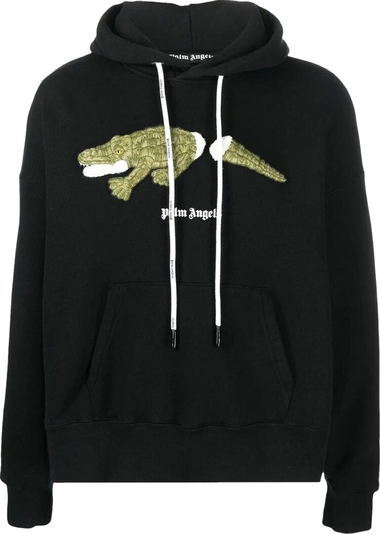 

Худи Palm Angels Croco Hoodie 'Black/Green', черный