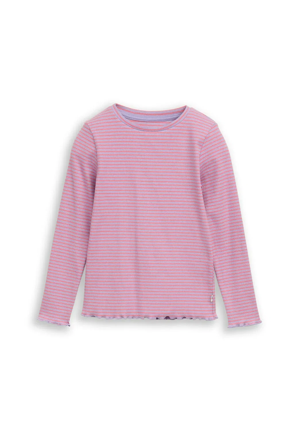 Футболка langarmshirt mit streifenmuster - топ с длинными рукавами Tom Tailor, Coral And Purple Thin Stripe