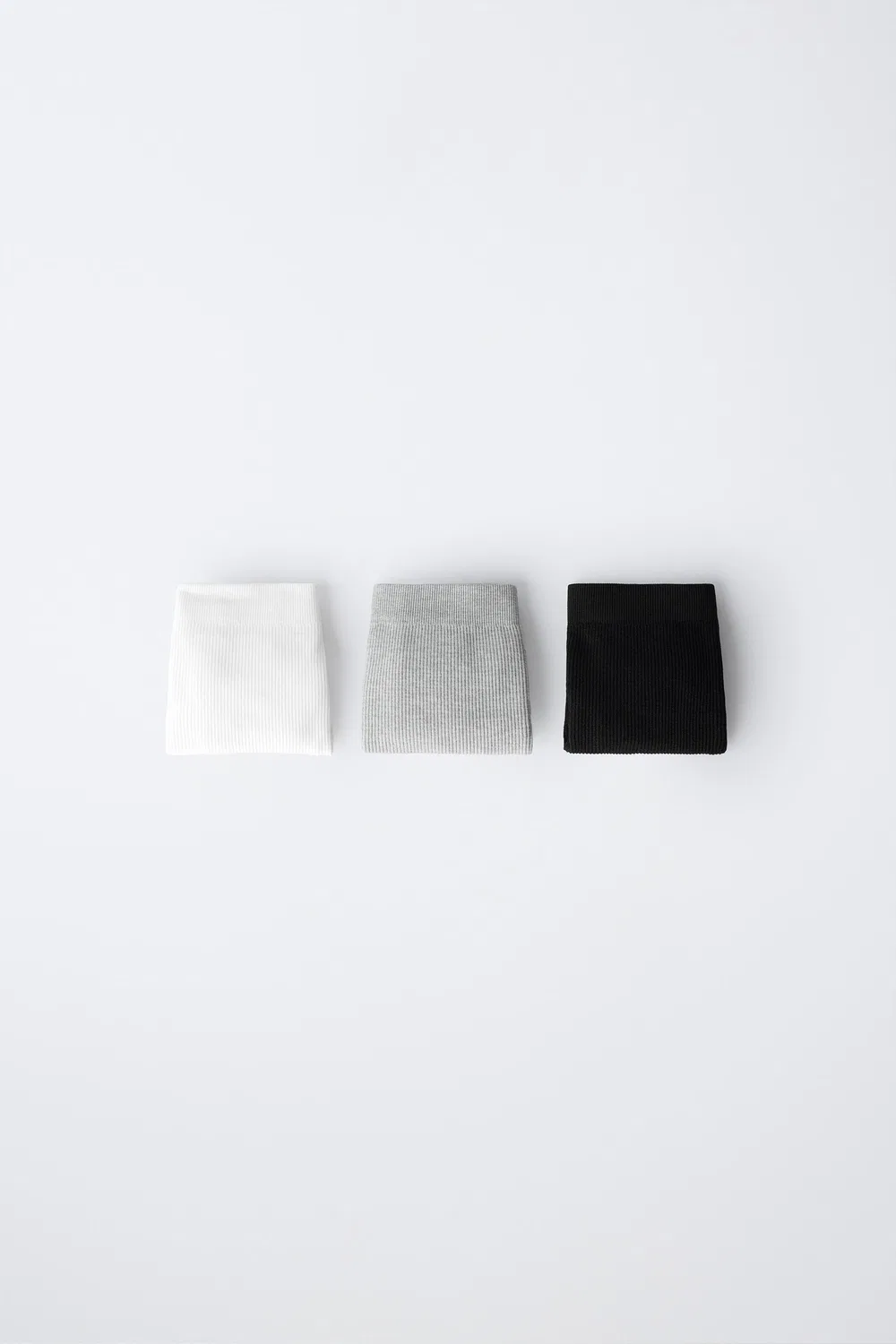 8-14 лет / Комплект из 3 бесшовных кюлотов ZARA, Black/White