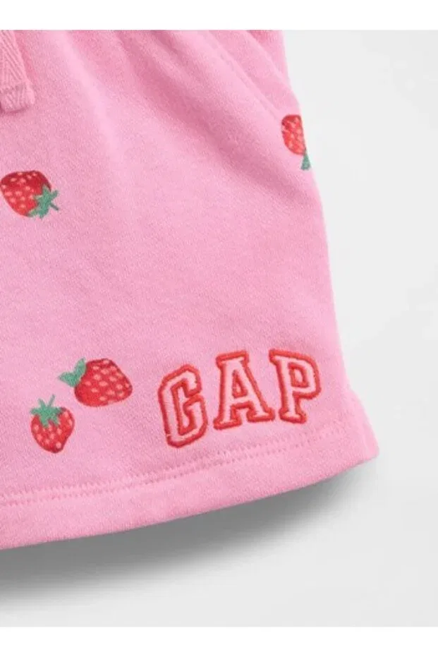 Детские шорты для девочек с принтом Gap Kids, Pink — фото 2