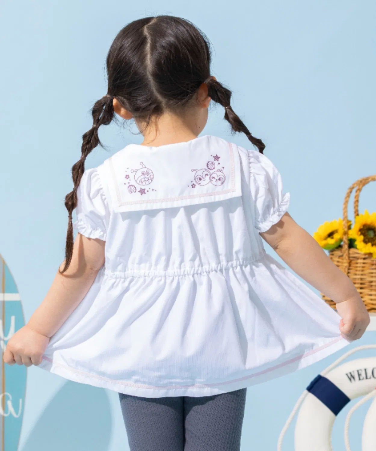 Детская туника с матросским воротником, с паф-рукавами ANPANMAN KIDS COLLECTION, Navy — фото 2