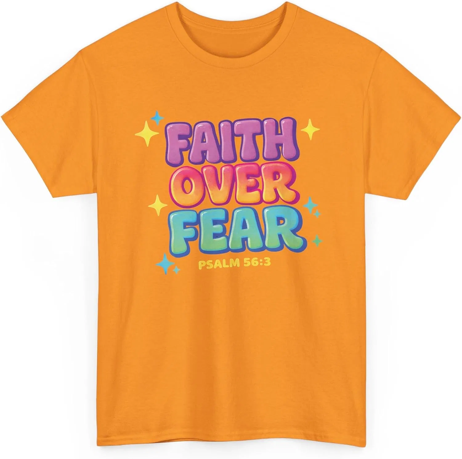Мужская футболка с принтом Faith Over Fear, Tennessee Orange