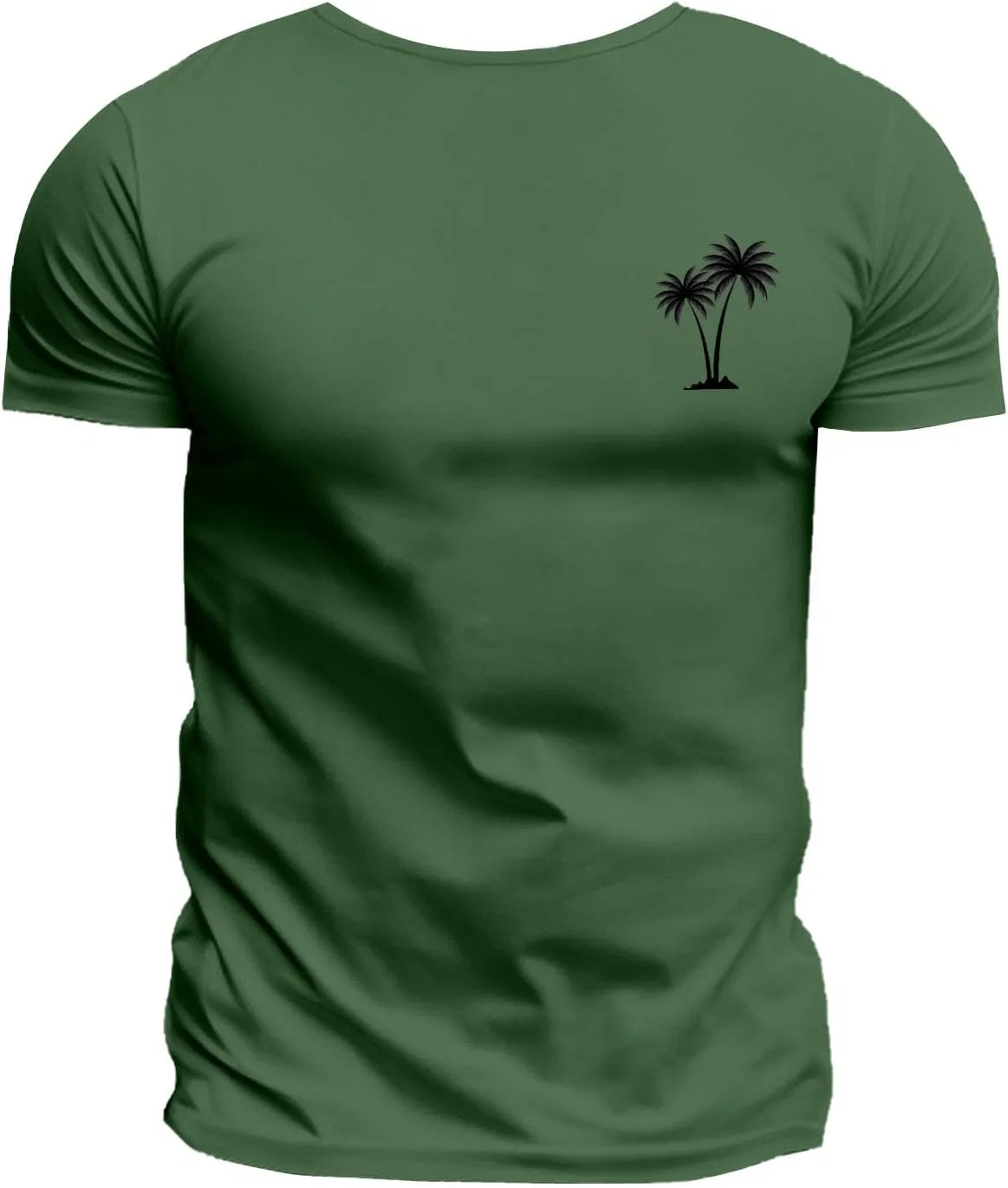 Мужская футболка с круглым вырезом, Dark Green — фото 4