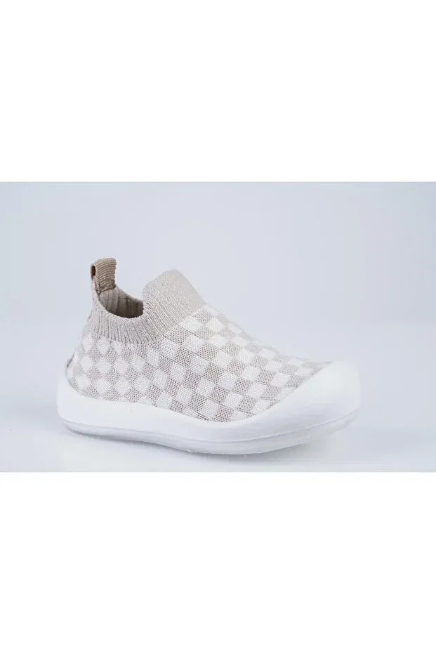 Детские туфли для девочек с принтом Checkerboard patterned children's first step shoes Walkids, Pink White