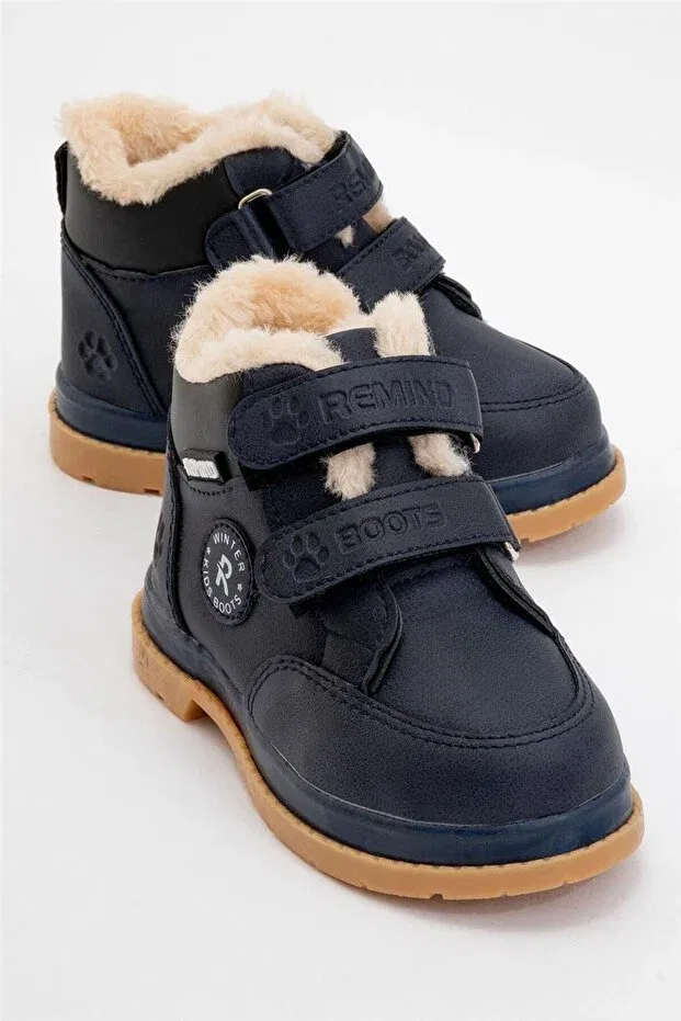 Детские сапоги для девочки на плоской подошве Liger, Navy Blue — фото 2