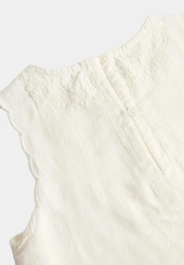 Комплект: блуза и брюки с вышивкой, Marks & Spencer, Ivory, слоновая кость — фото 3