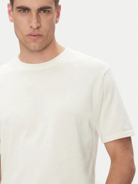 Футболка regular fit Supima Calvin Klein, кремовый — фото 4