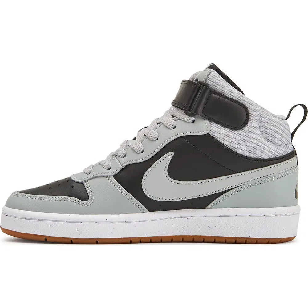 Детские кроссовки Kids' Court Borough средней высоты Nike, Grey/Black/Gum — фото 3