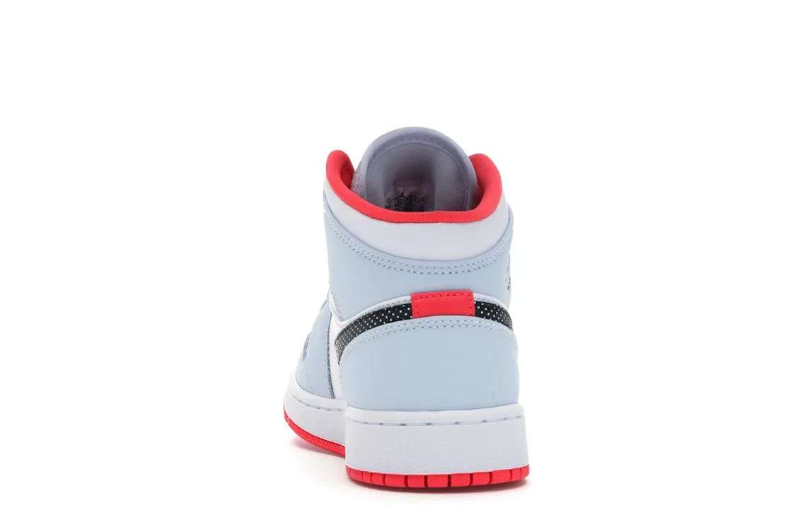 Детские кроссовки с принтом Jordan 1 Mid Jordan, Half Blue/Black-White — фото 4