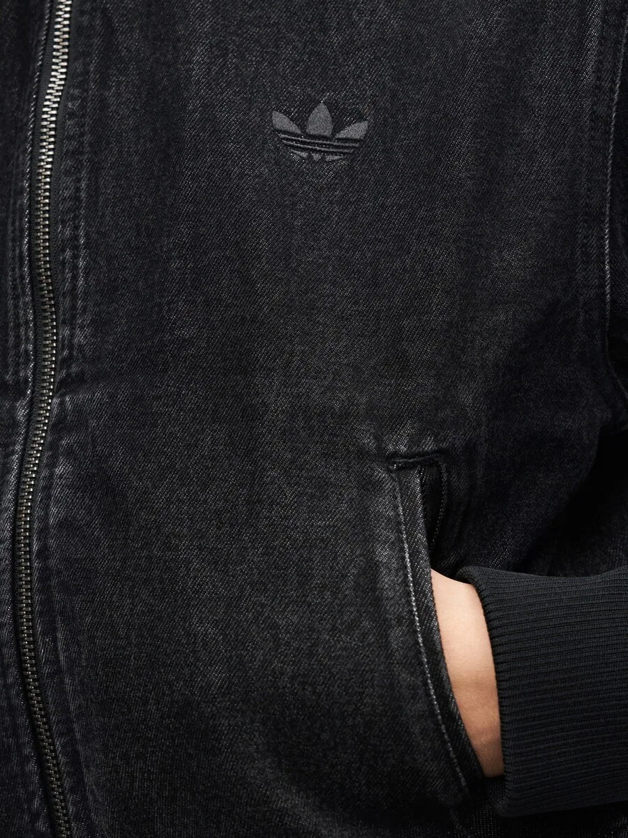 Куртка ADIDAS ORIGINALS Between-Season 'FIREBIRD' из черного денима — фото 3