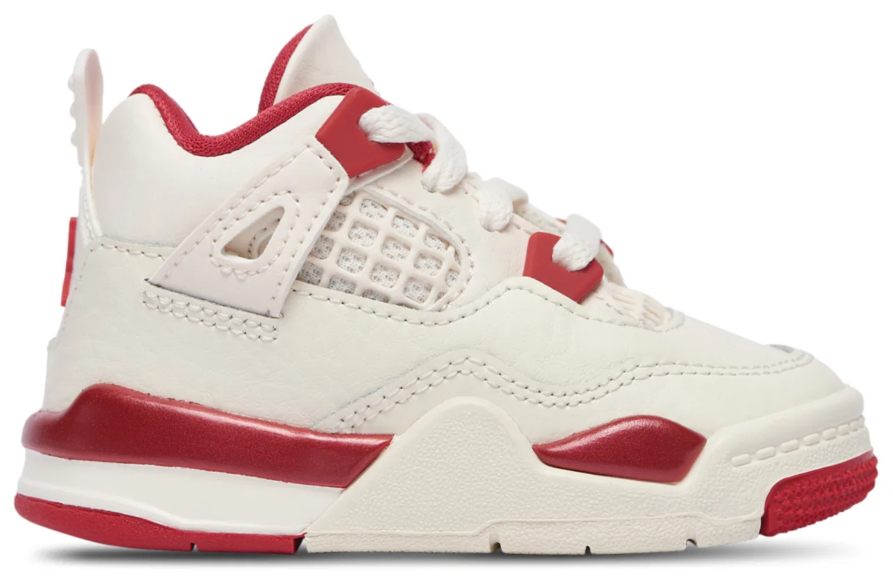 Кроссовки для девочек Retro 4 Jordan, цвет White/Red