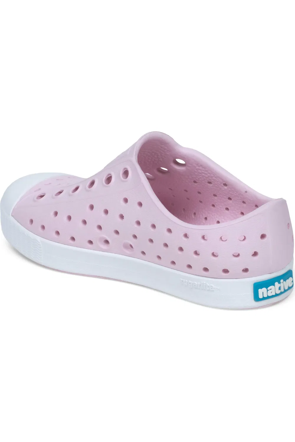 Кеды детские дышащие Jefferson Slip-On Native Shoes, Barely Pink/White/Malibu Flo — фото 2