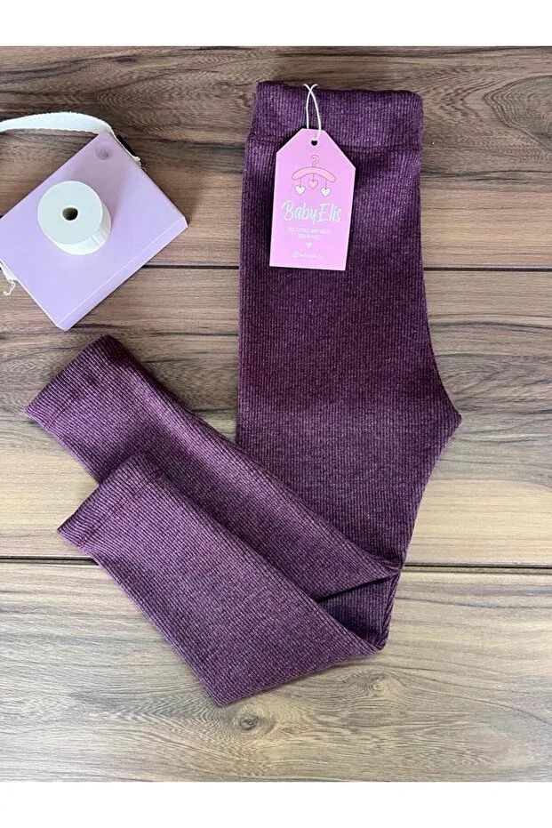 Детские лосины для девочек хлопковые Ribbed children's tights Babyelisco, Cherry Rot
